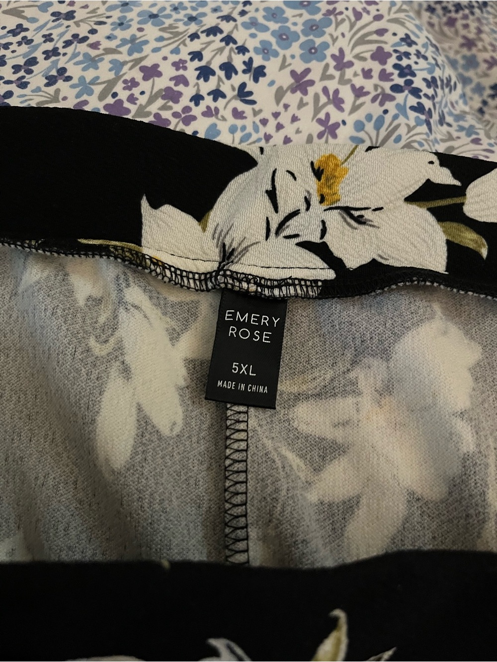 Emery Rose Black Floral Women’s Sleep Skirt - Plus Size